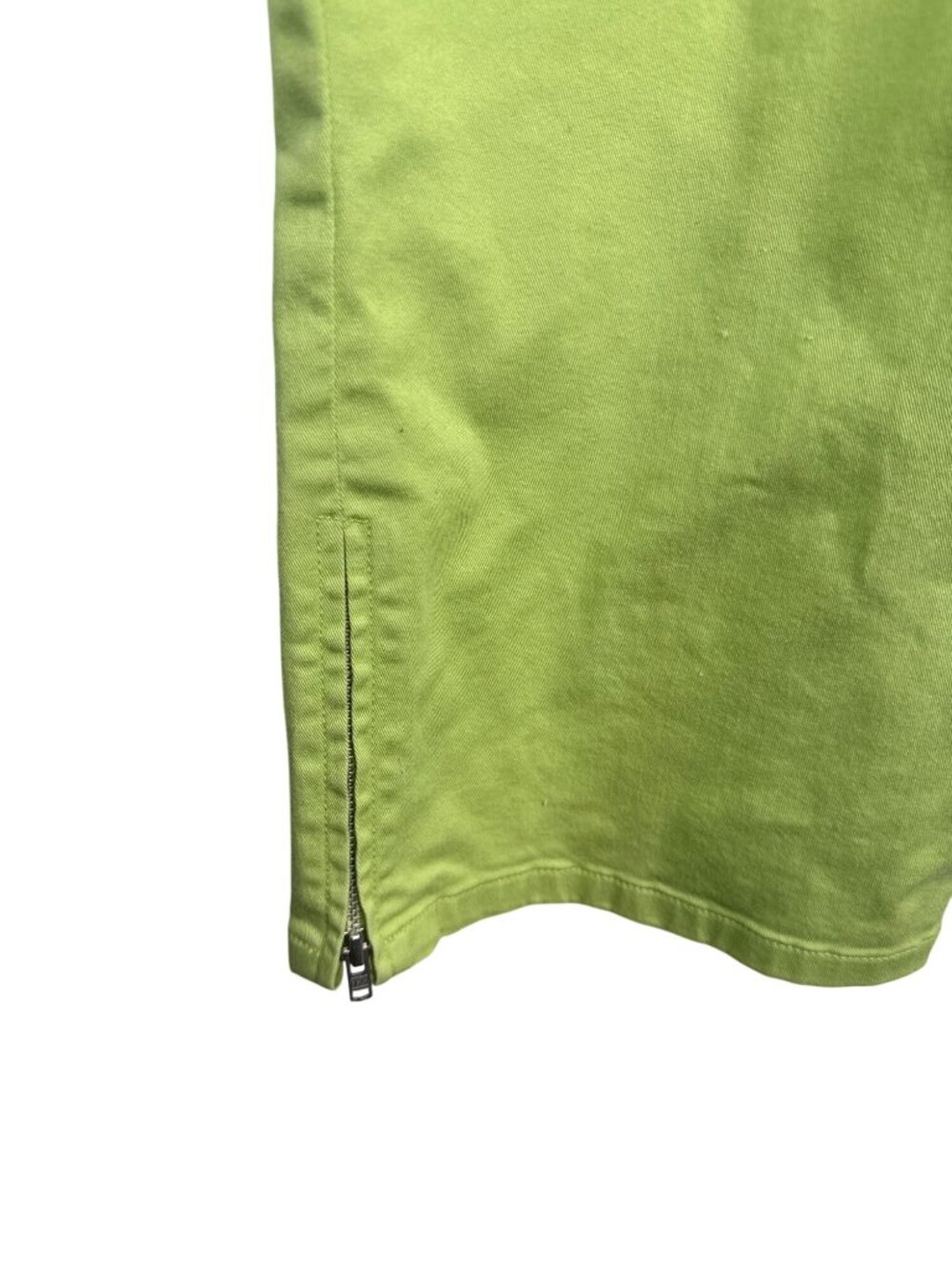 2/$30 Lauren Jeans Co. Ralph Lauren 14 Lime Green Stretch Cropped Pants - Picture 11 of 16